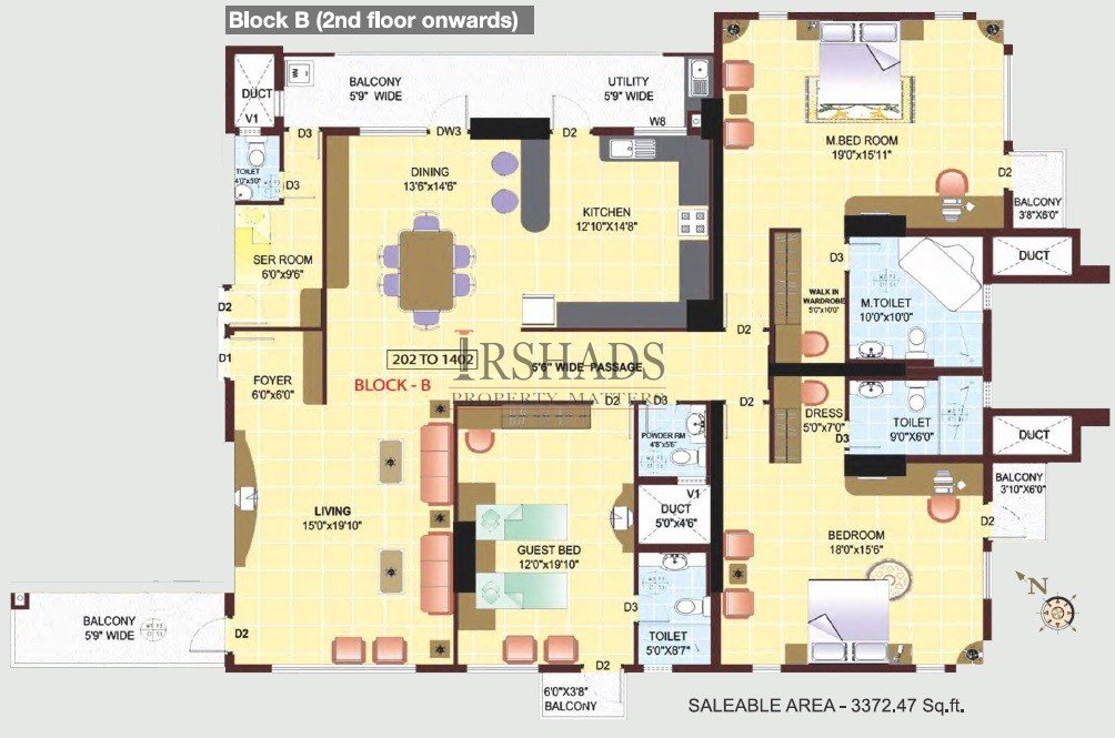 HM Grandeur - Floor Plan - Block B (2nd to 14th Floor)